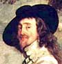 A detail of a painting of King Chales the First of England.