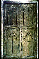 Main entrance doors of Hagia Sophia, Byzantium.