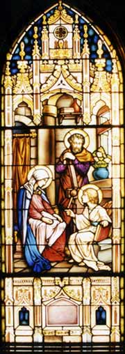 Stained glass from Church of the Holy Family in Columbus, Georgia