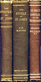 The spines of 19th-century theological books