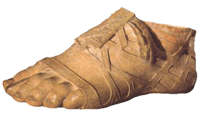 Roman foot in sandal