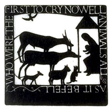A card celebrating the nativity of Our Lord, by Eric Gill