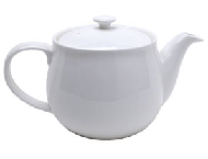 White china teapot