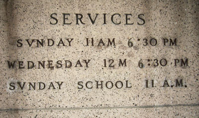 Service times carved in stone