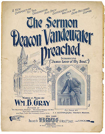Cover of sheet muslc: The Sermon that Deacon Vanderwater Preached