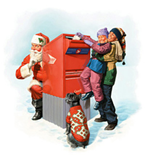 Mailing letters to Santa in the hope of an answer