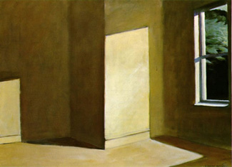 Sun in an empty room, by Edward Hopper