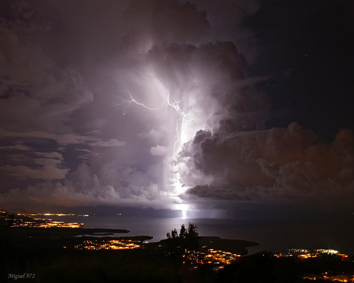 Lightning over Martinique
