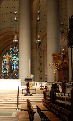 Menorah at the Cathedral of St John the Divine, New York City