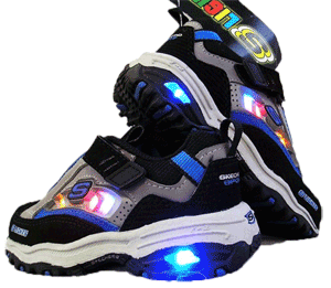 Shoes with LED lights