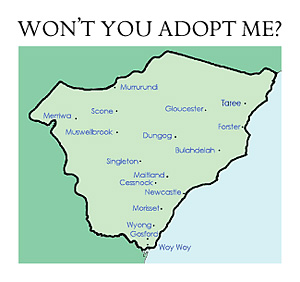 Map of the Diocese of Newcastle