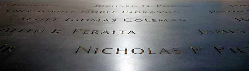 The 9/11 memorial names