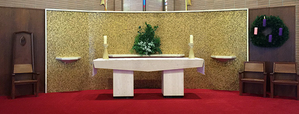 Altar and rood screen after I Advent service
