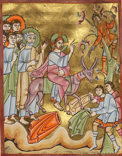 Entry into Jerusalem, from Art in the Christian Tradition, a project of the Vanderbilt Divinity Library, Nashville, TN. http://diglib.library.vanderbilt.edu/act-imagelink.pl?RC=55433 [retrieved March 29, 2015]. Original source: http://commons.wikimedia.org/wiki/File:The_Entry_into_Jerusalem_-_Google_Art_Project_(6834070).jpg.