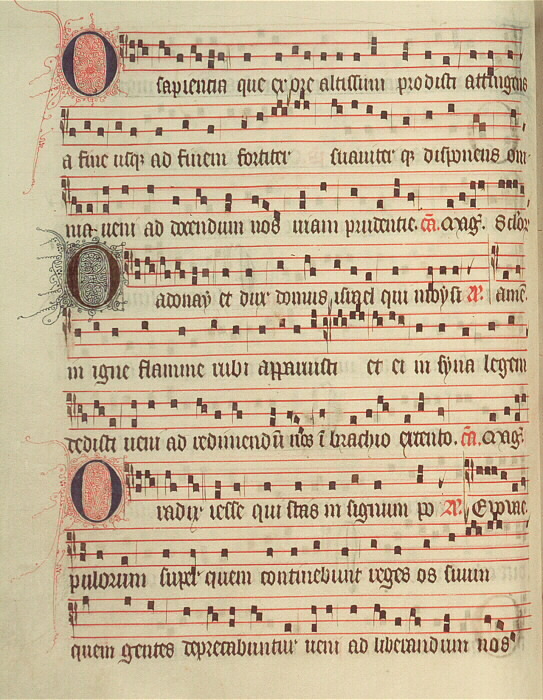 Page from the The Poissy Antiphonal